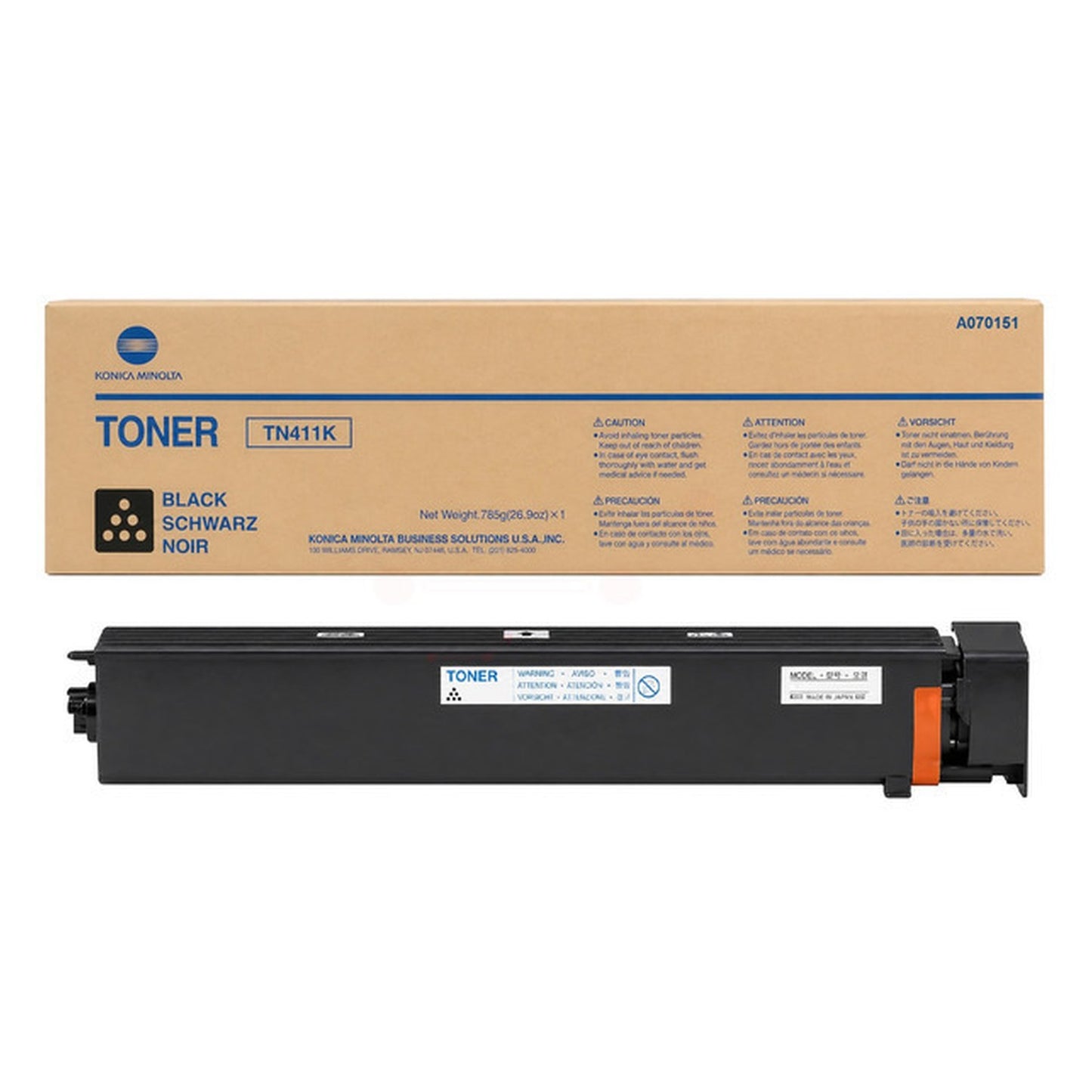 Toner d'origine Konica Minolta A070151 / TN-411 K - noir
