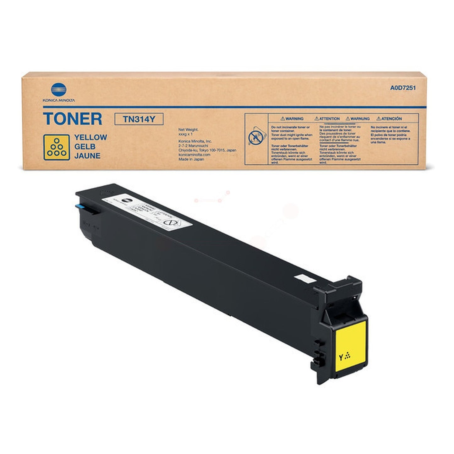 Toner d'origine Konica Minolta A0D7251 / TN-314 Y - jaune