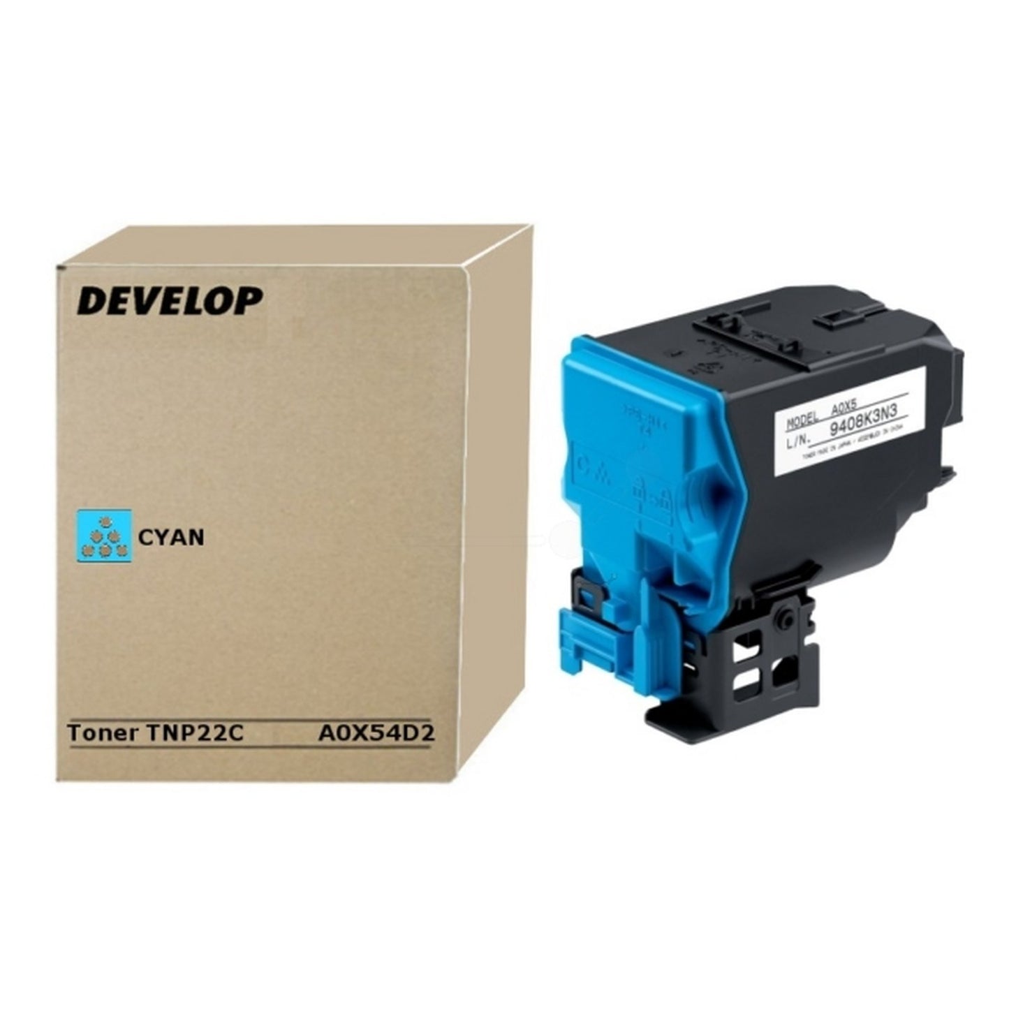 Toner d'origine Develop A0X54D2 / TNP-22 C - cyan