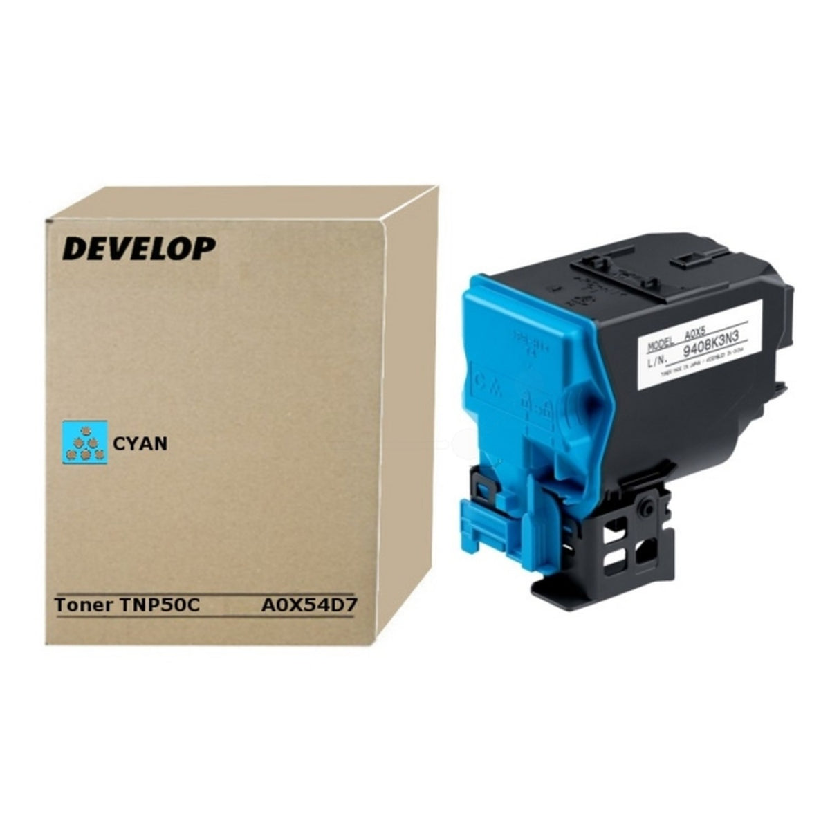 Toner d'origine Develop A0X54D7 / TNP-50 C - cyan