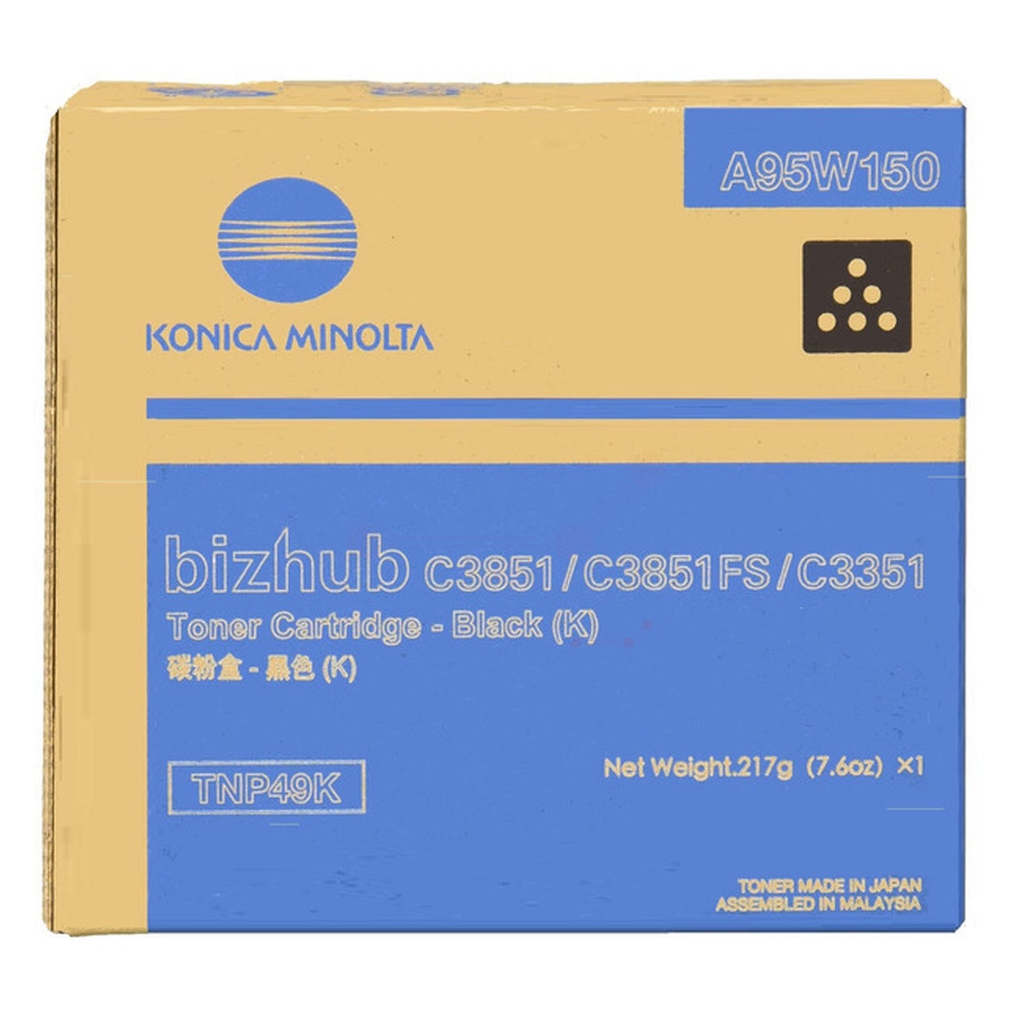 Toner d'origine Konica Minolta A95W150 / TNP-49 K - noir