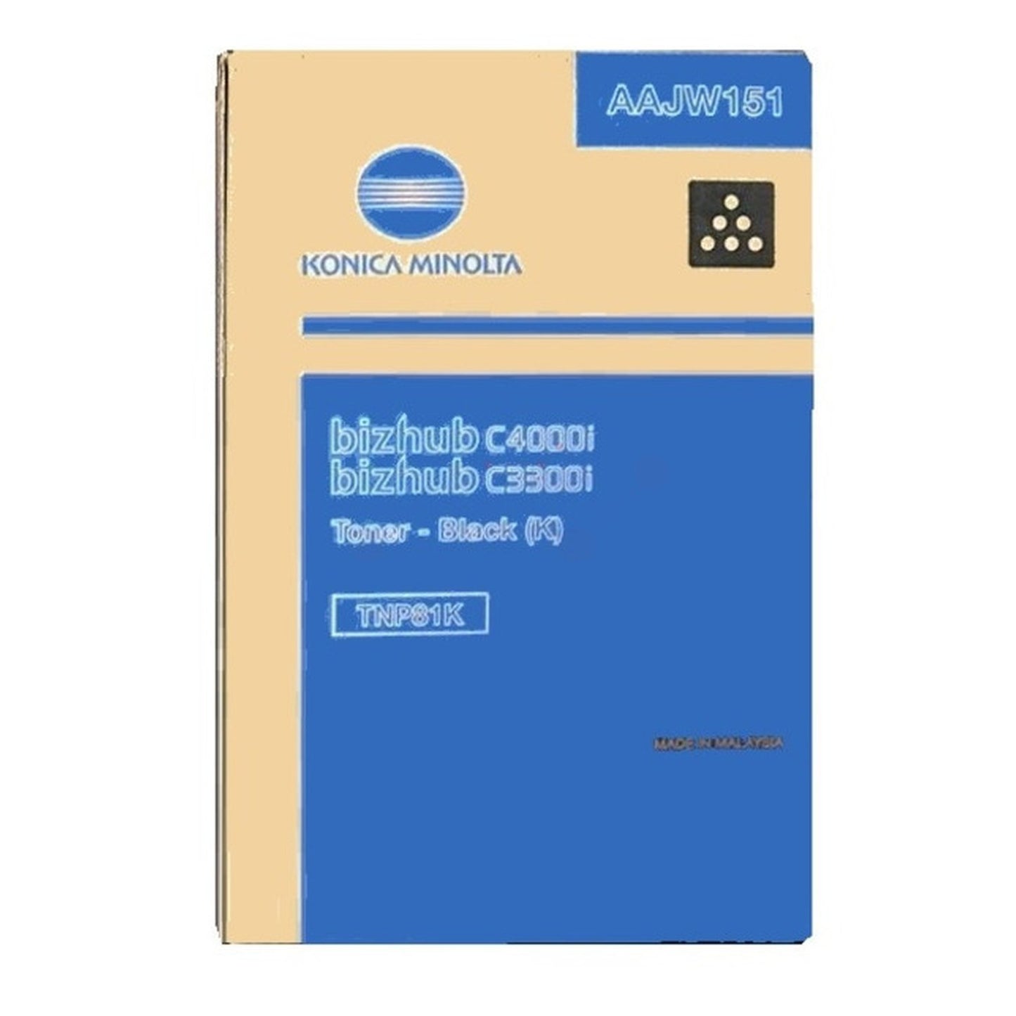 Toner d'origine Konica Minolta AAJW151 / TNP-81 K - noir