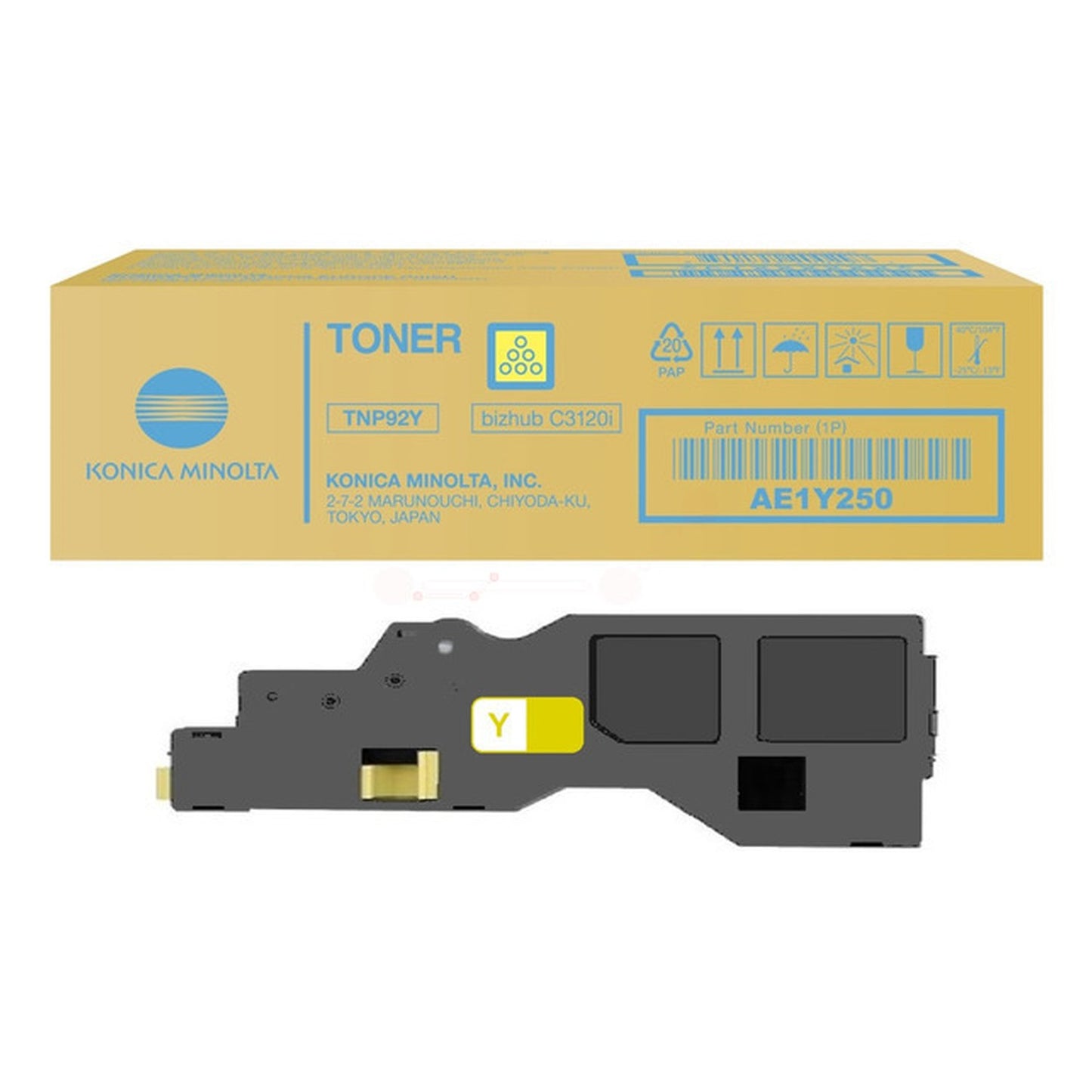 Toner d'origine Konica Minolta AE1Y250 / TNP-92 Y - jaune