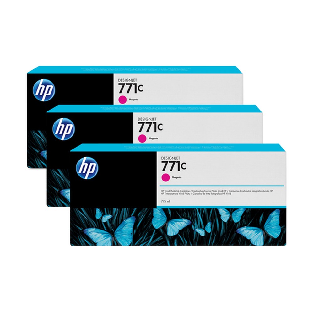 Cartouche d'origine HP B6Y33A / 771C - magenta - pack de 3