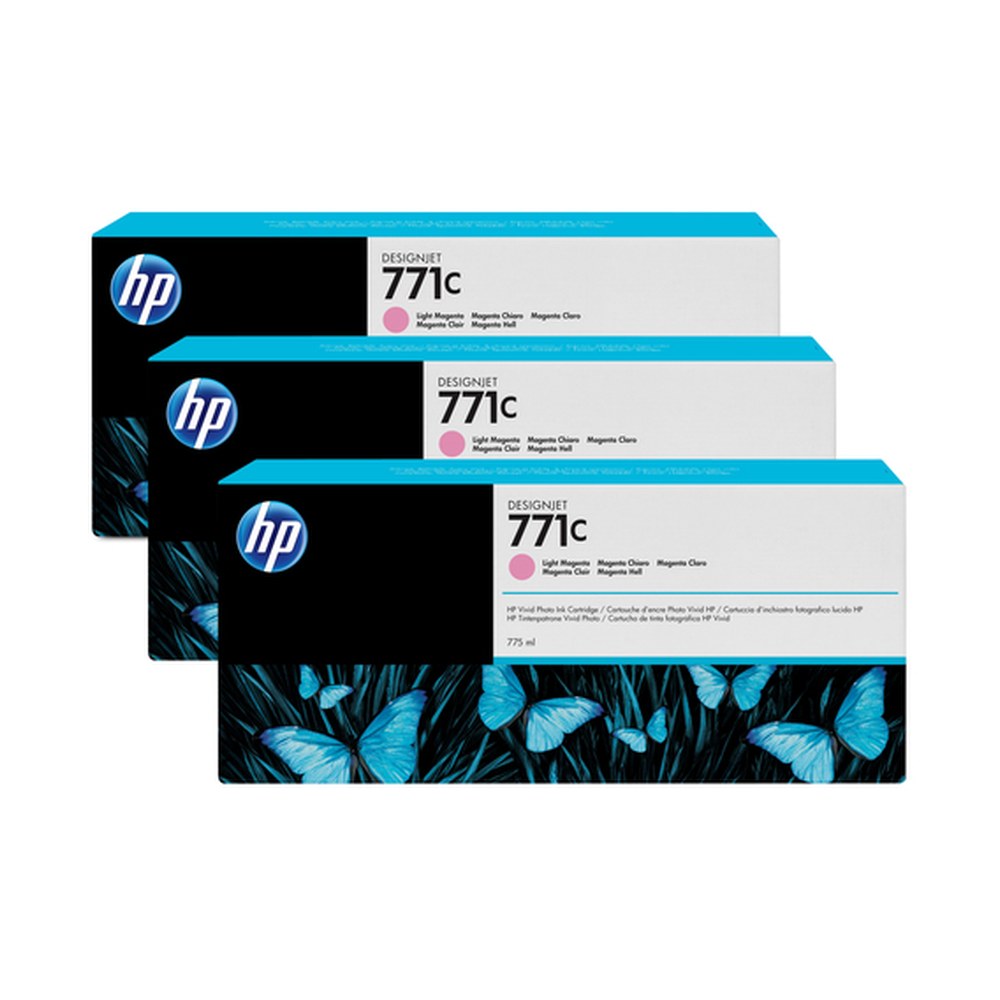Cartouche d'origine HP B6Y35A / 771C - magenta photo - pack de 3