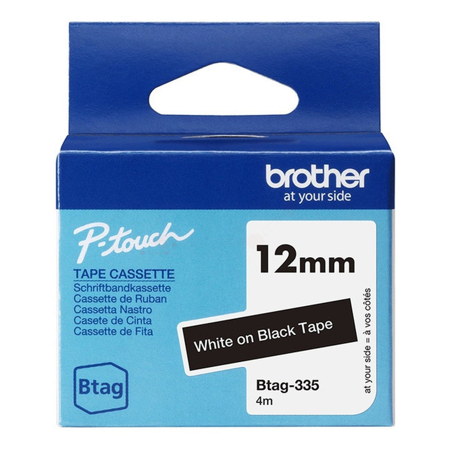 Rouleau d'étiquettes d'origine Brother BTAG335 - noir, blanc