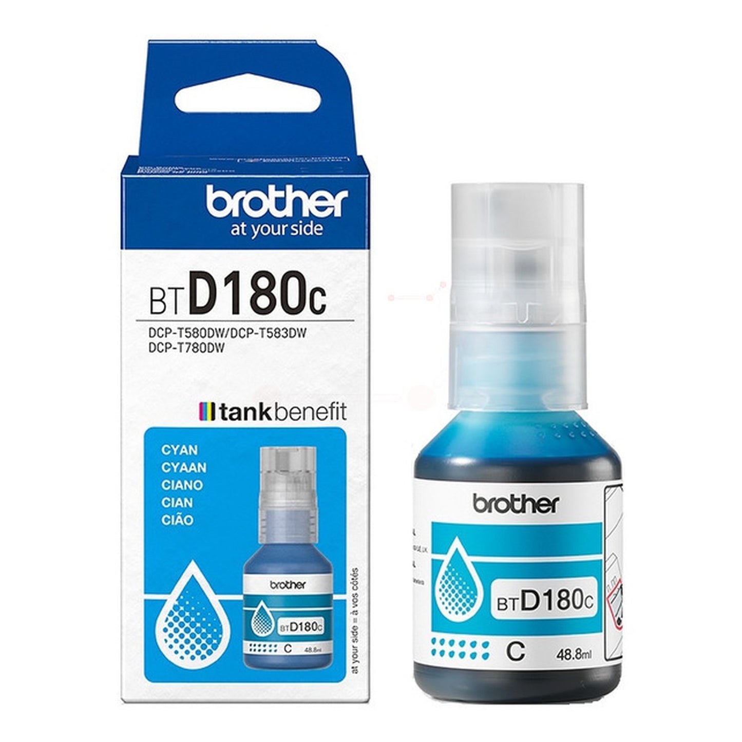 Bouteille d'encre d'origine Brother BTD180C - cyan