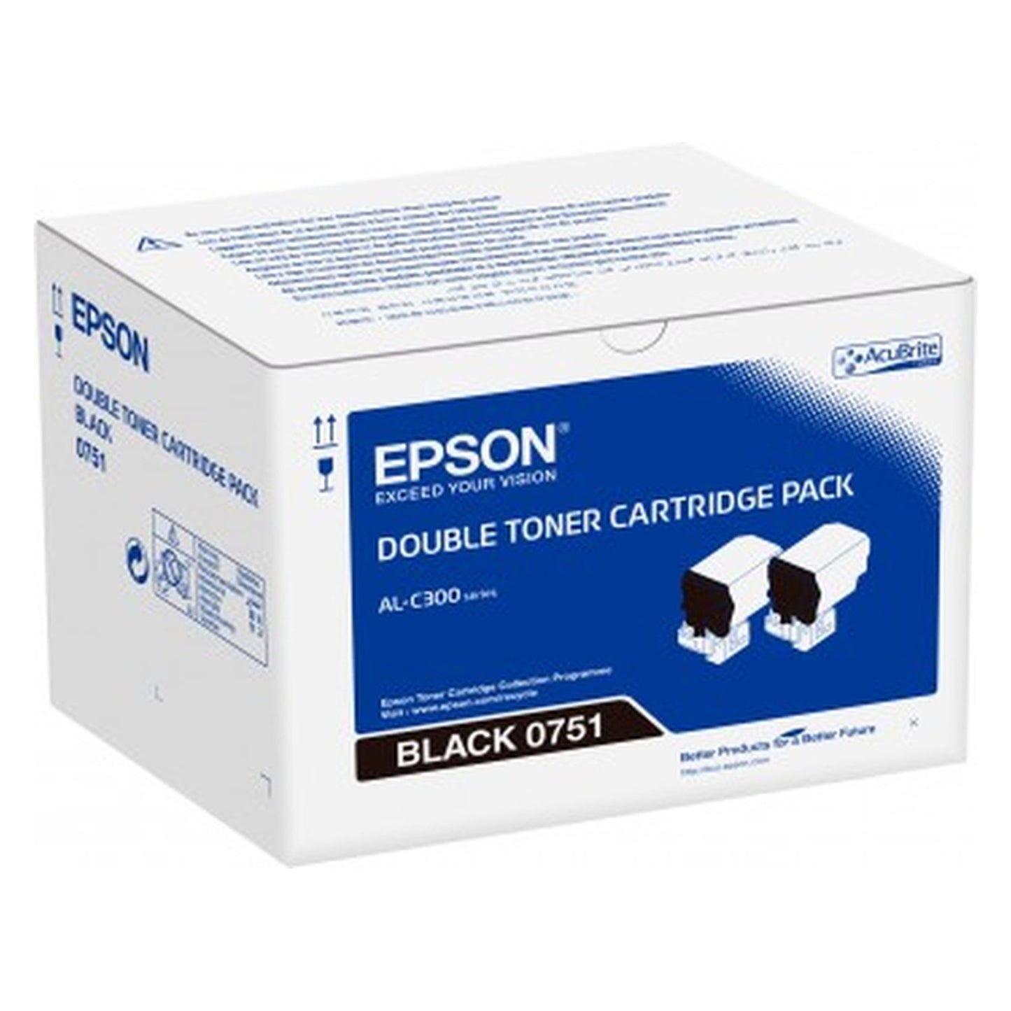 Toner d'origine Epson C13S050751 / 0751 - noir - pack de 2