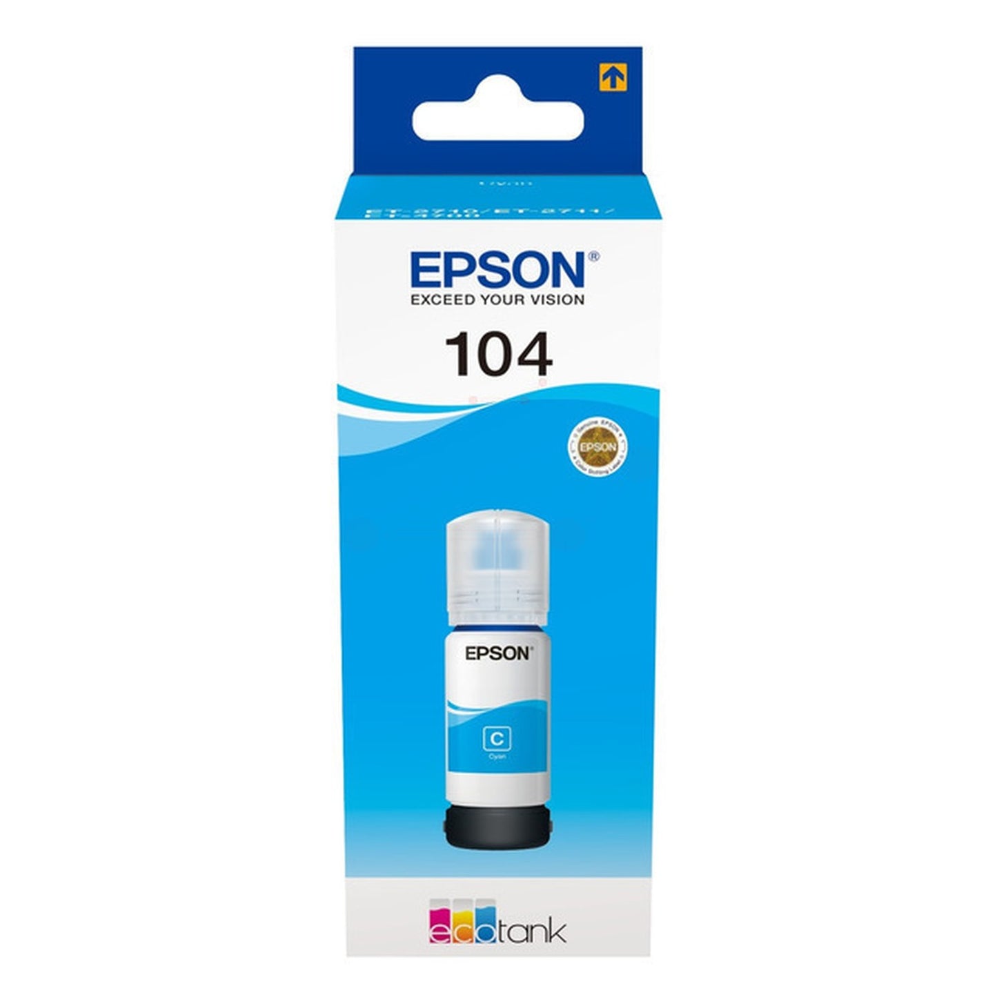 Bouteille d'encre d'origine Epson C13T00P240 / 104 - cyan