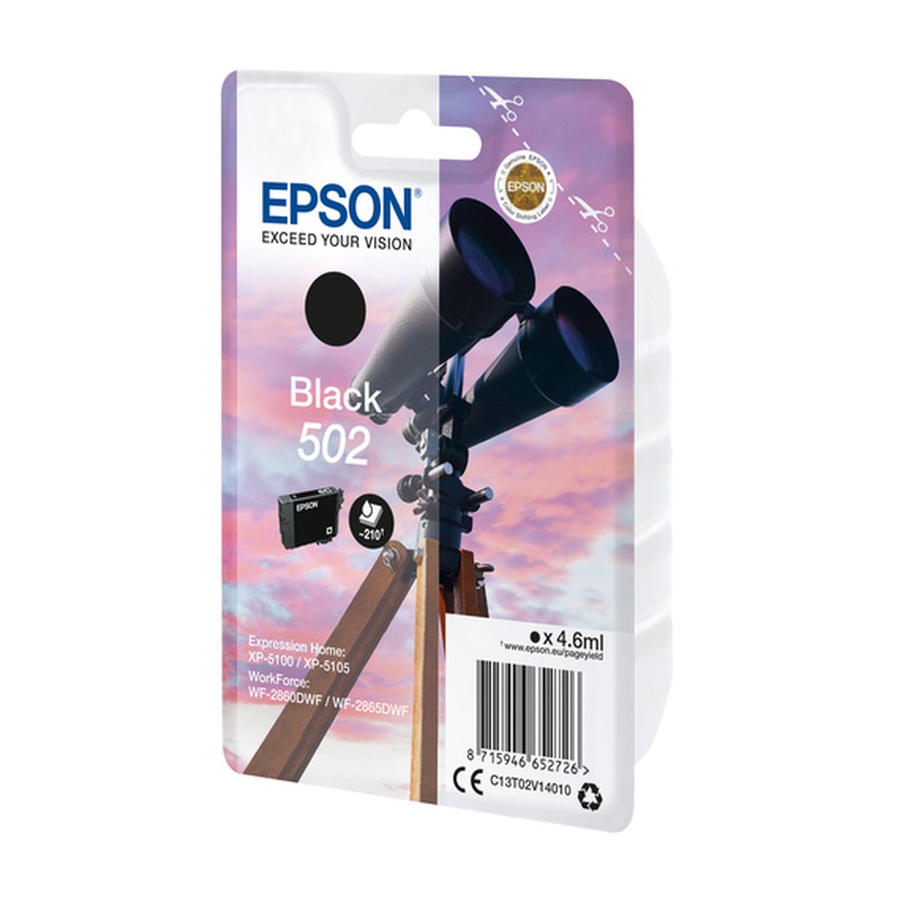 Cartouche d'origine Epson C13T02V14020 / 502 - noire
