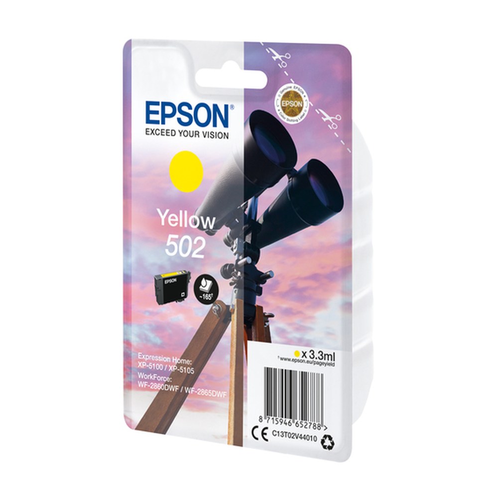 Cartouche d'origine Epson C13T02V44010 / 502 - jaune