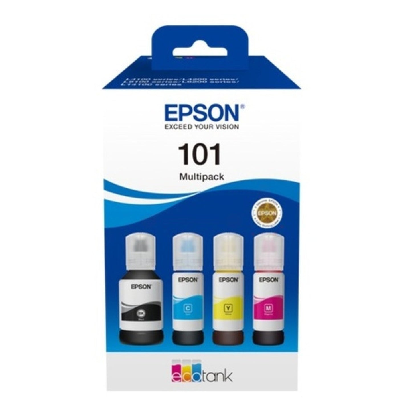 Bouteille d'encre d'origine Epson C13T03V64A / 101 - multipack 4 couleurs : noire, cyan, magenta, jaune