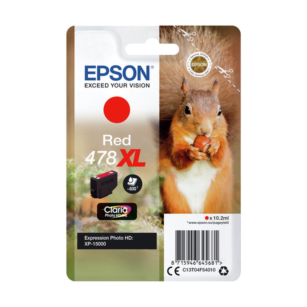 Cartouche d'origine Epson C13T04F54010 / 478XL - rouge