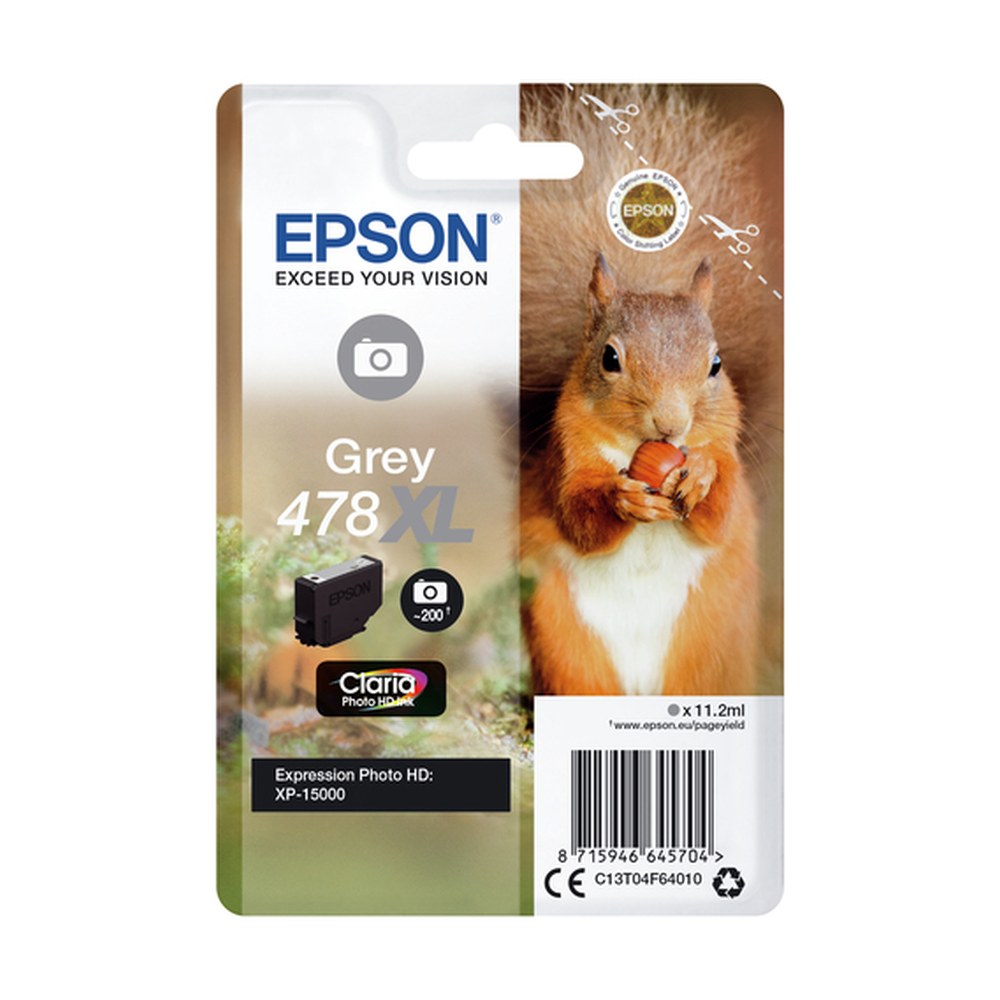 Cartouche d'origine Epson C13T04F64020 / 478XL - grise