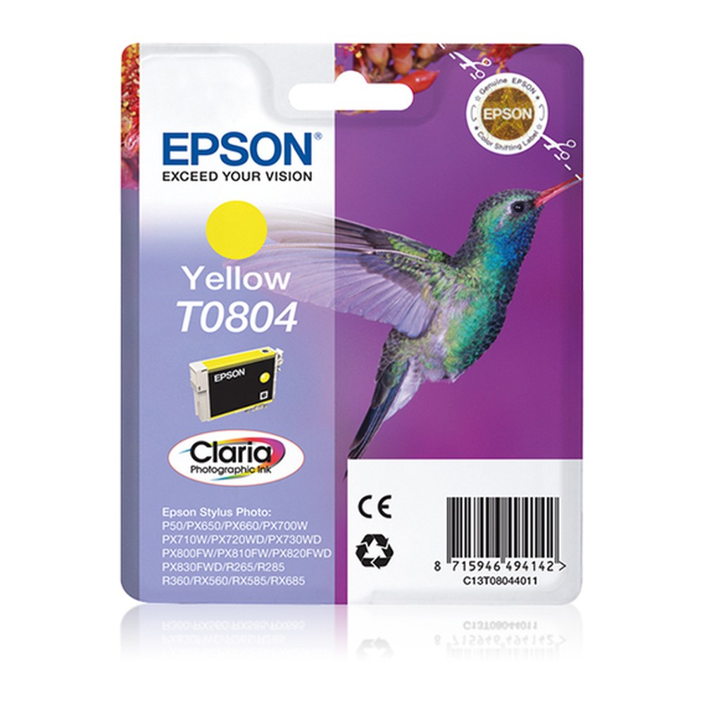 Cartouche d'origine Epson C13T08044021 / T0804 - jaune