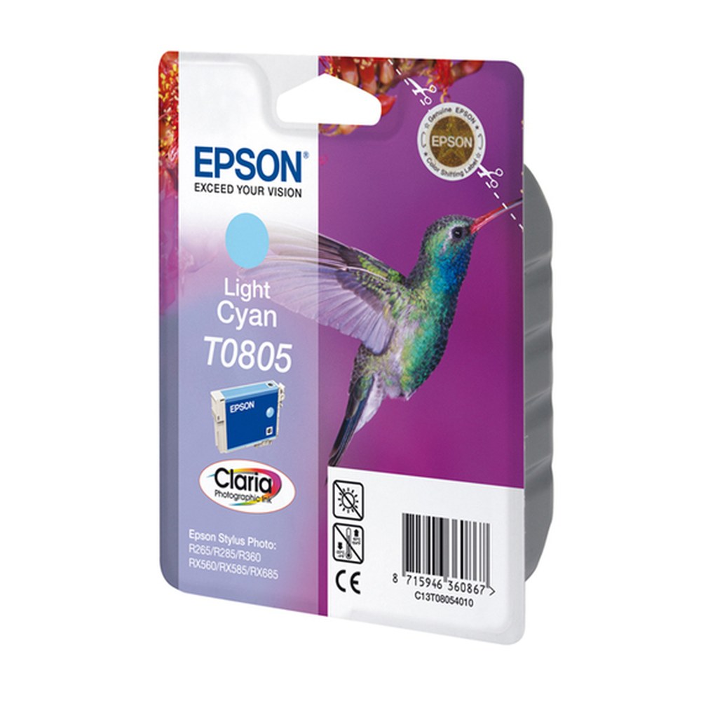 Cartouche d'origine Epson C13T08054010 / T0805 - cyan photo