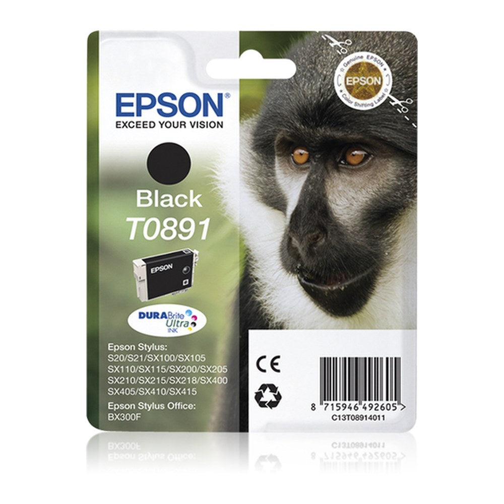 Cartouche d'origine Epson C13T08914021 / T0891 - noire