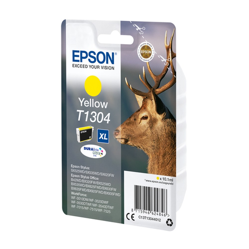 Cartouche d'origine Epson C13T13044012 / T1304 - jaune
