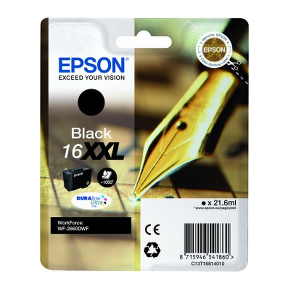 Cartouche d'origine Epson C13T16814010 / 16XXL - noire