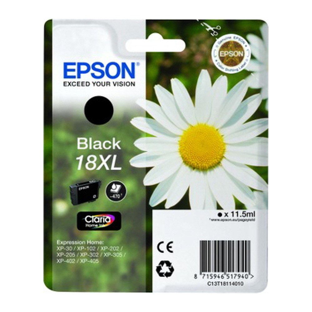 Cartouche d'origine Epson C13T18114010 / 18XL - noire