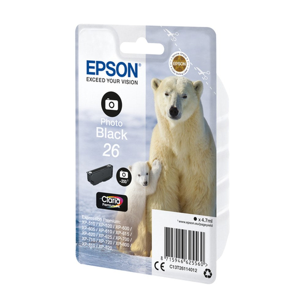 Cartouche d'origine Epson C13T26114022 / 26 - noire