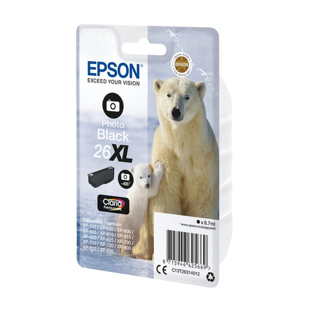 Cartouche d'origine Epson C13T26314022 / 26XL - noire