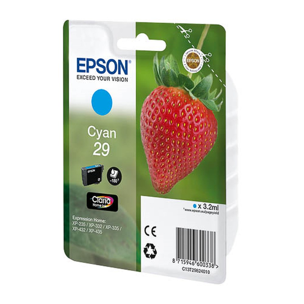 Cartouche d'origine Epson C13T29824010 / 29 - cyan