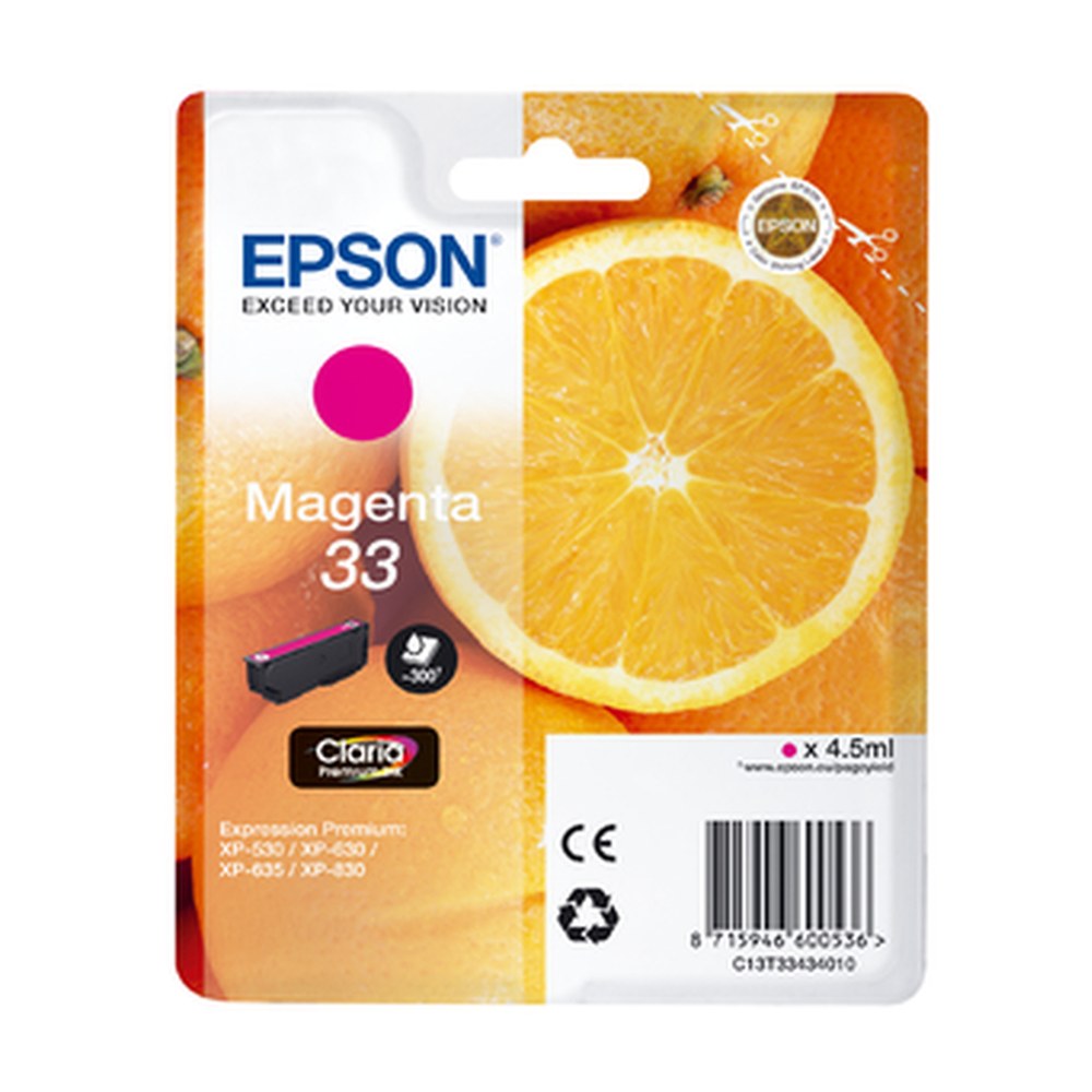Cartouche d'origine Epson C13T33434010 / 33 - magenta