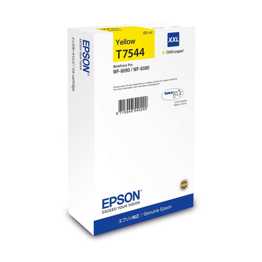 Cartouche d'origine Epson C13T75444N / T7544 - jaune