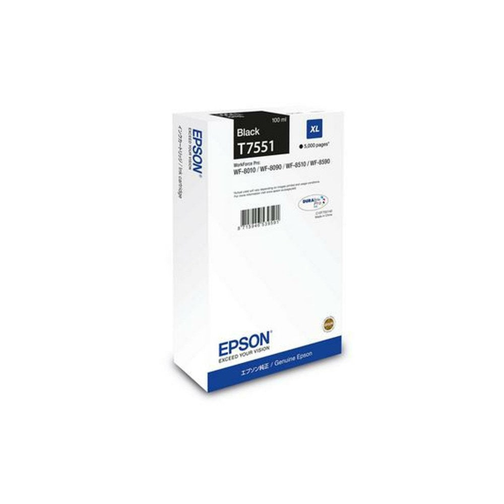 Cartouche d'origine Epson C13T75514N / T7551 - noire