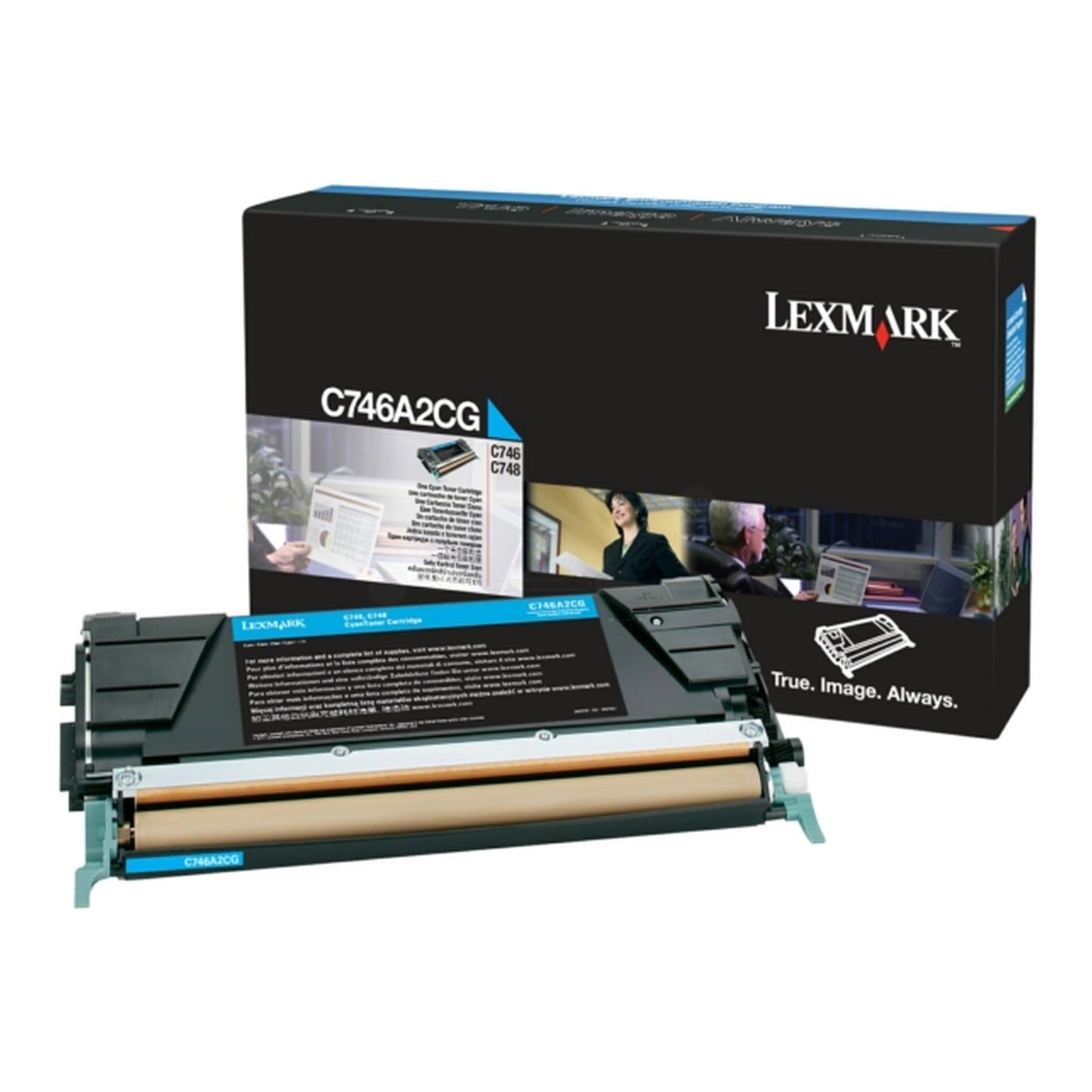 Toner d'origine Lexmark C746A2CG - cyan