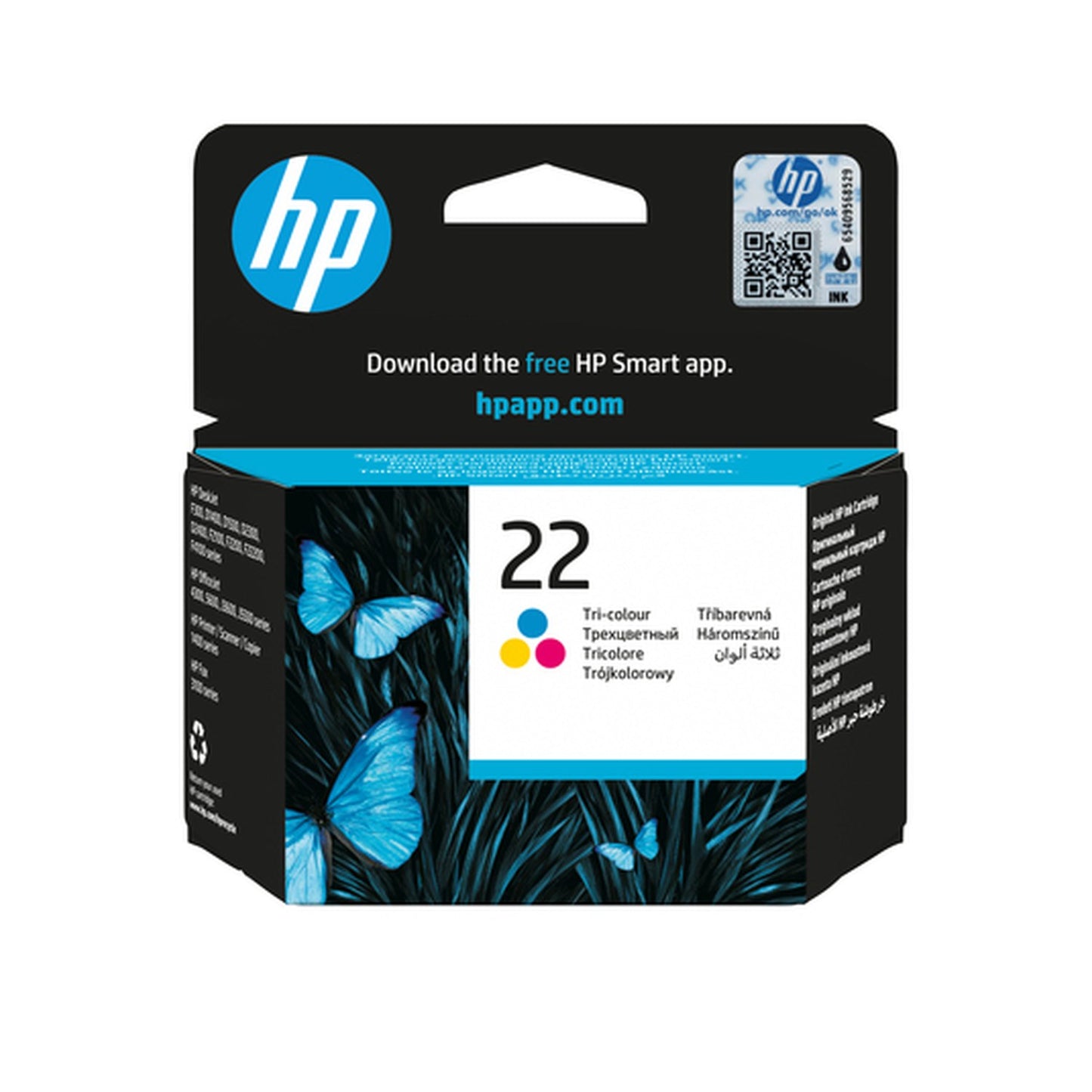 Cartouche Jet d'encre de Marque HP C9352AE N°22 COULEUR (165 pages-5ml)