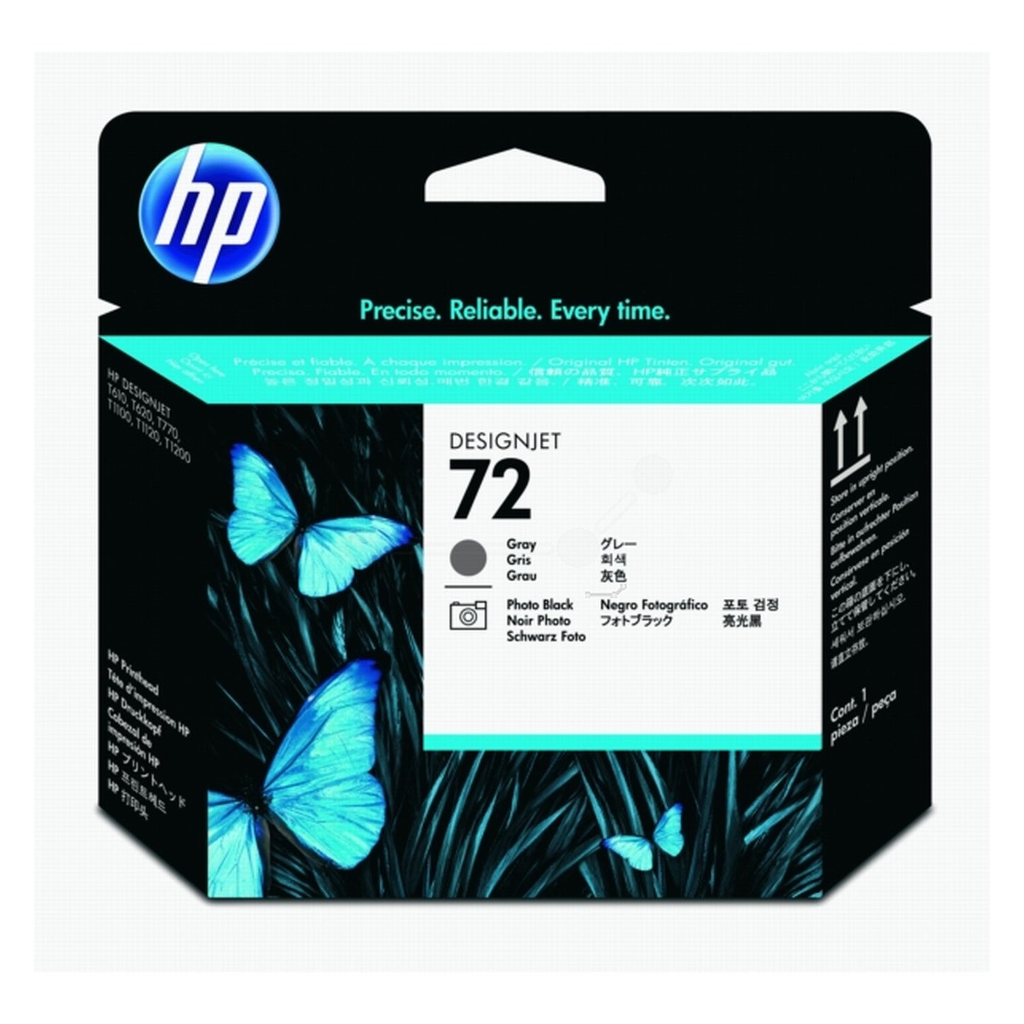 Tête d'impression d'origine HP C9380A / 72 - noire, grise