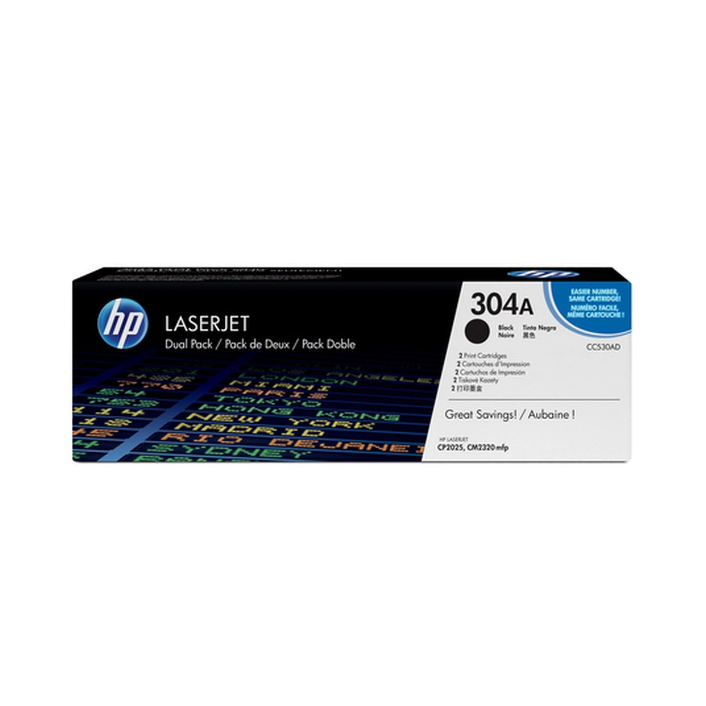 Toner d'origine HP CC530AD / 304A - noir