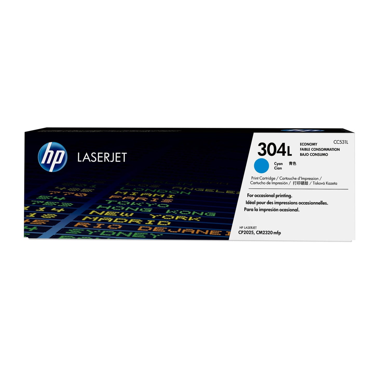 Toner d'origine HP CC531L / 304L - cyan