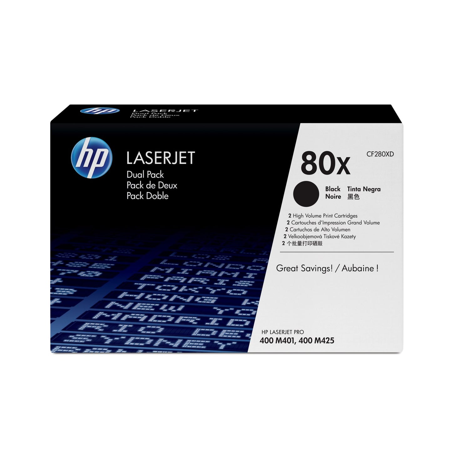 Toner d'origine HP CF280XD / 80X - noir