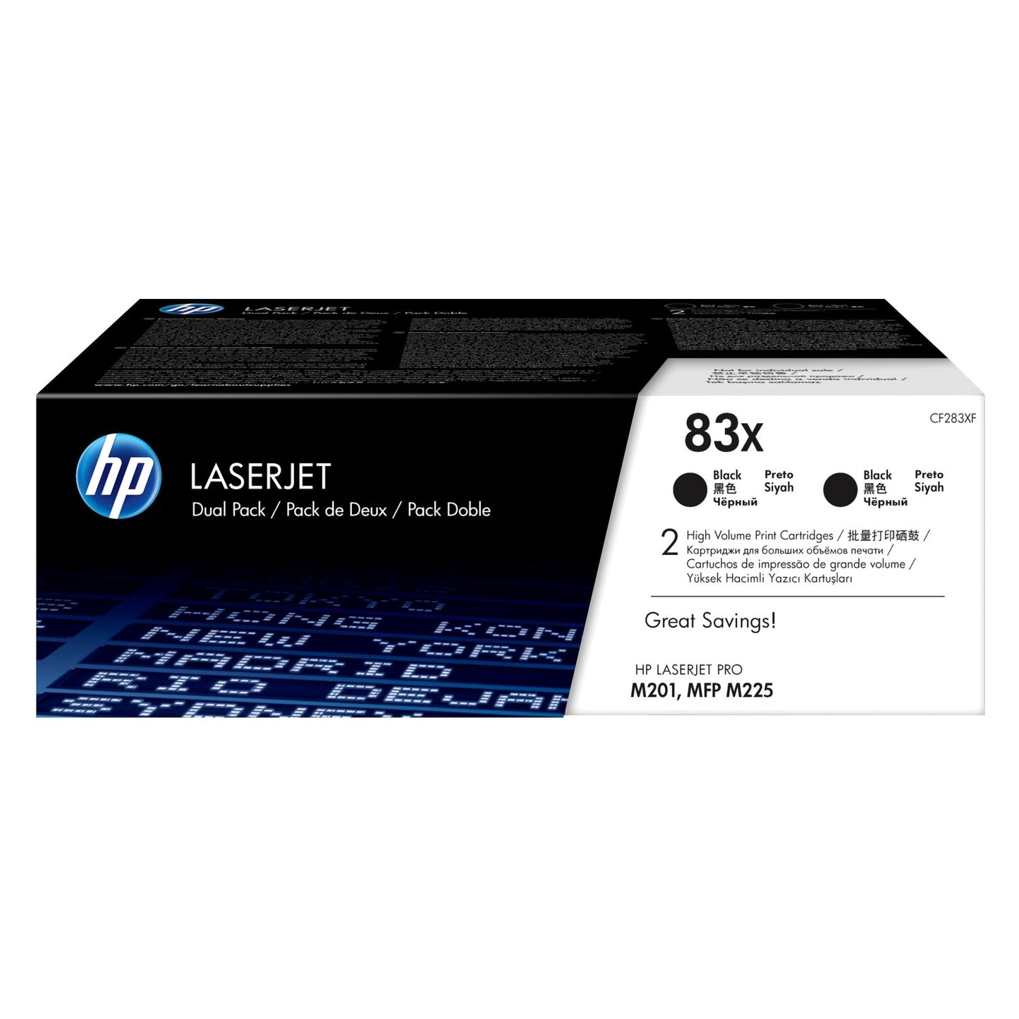 Toner d'origine HP CF283XD / 83X - noir - pack de 2