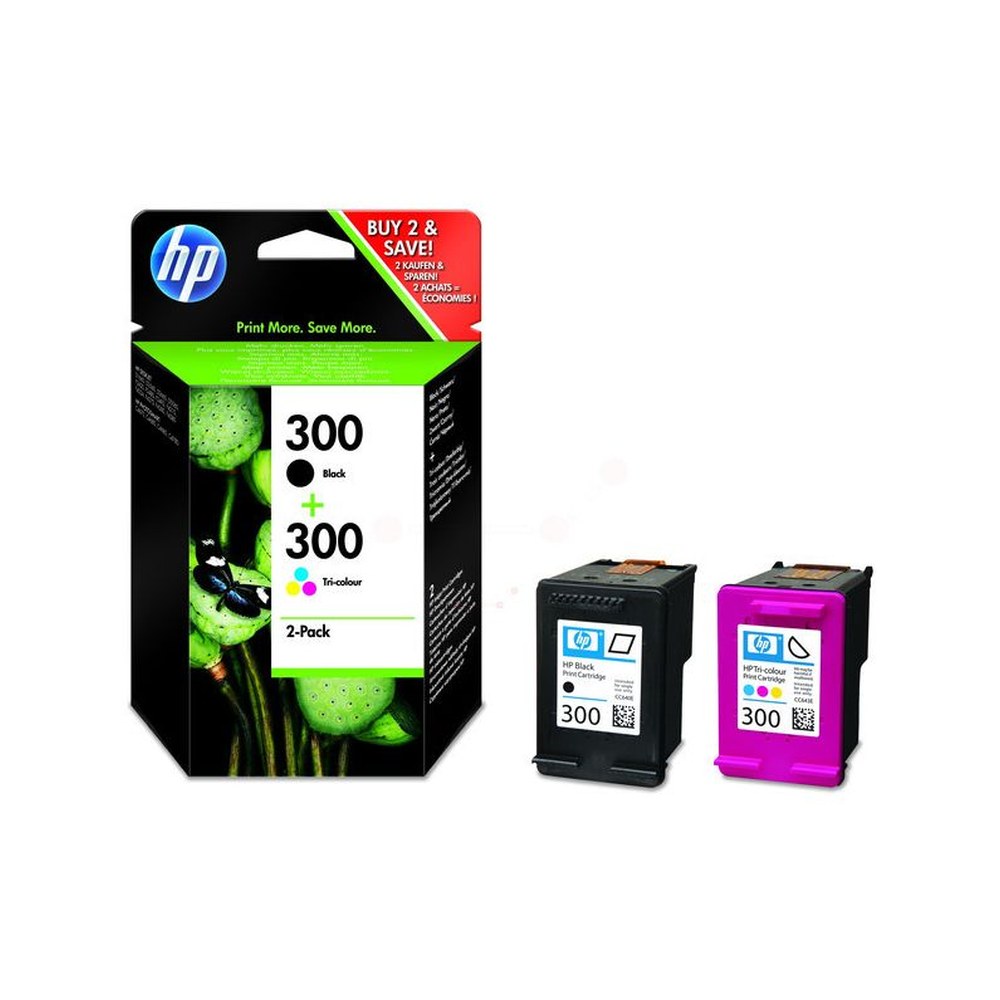 Cartouches d'origines HP CN637EE / 300 - multipack 2 couleurs : noire, multicouleur