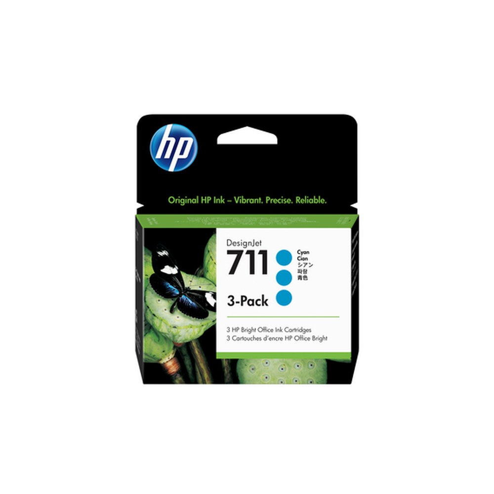 Cartouche d'origine HP CZ134A / 711 - cyan - pack de 3