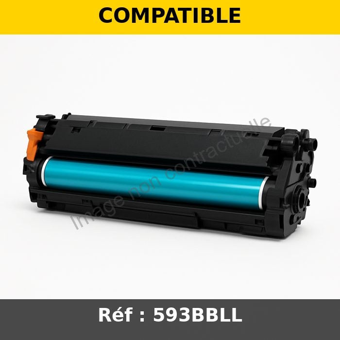 Cartouche Laser Compatible DELL 593-BBLL (VR3NV / H5WFX) - Cyan - (1 400 pages)