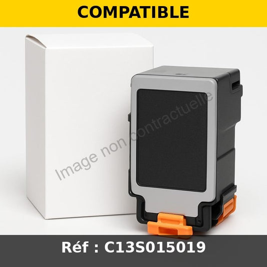 Ruban Compatible d'impression Matricielle Epson C13S015019 Noir (3 millions de caracteres)