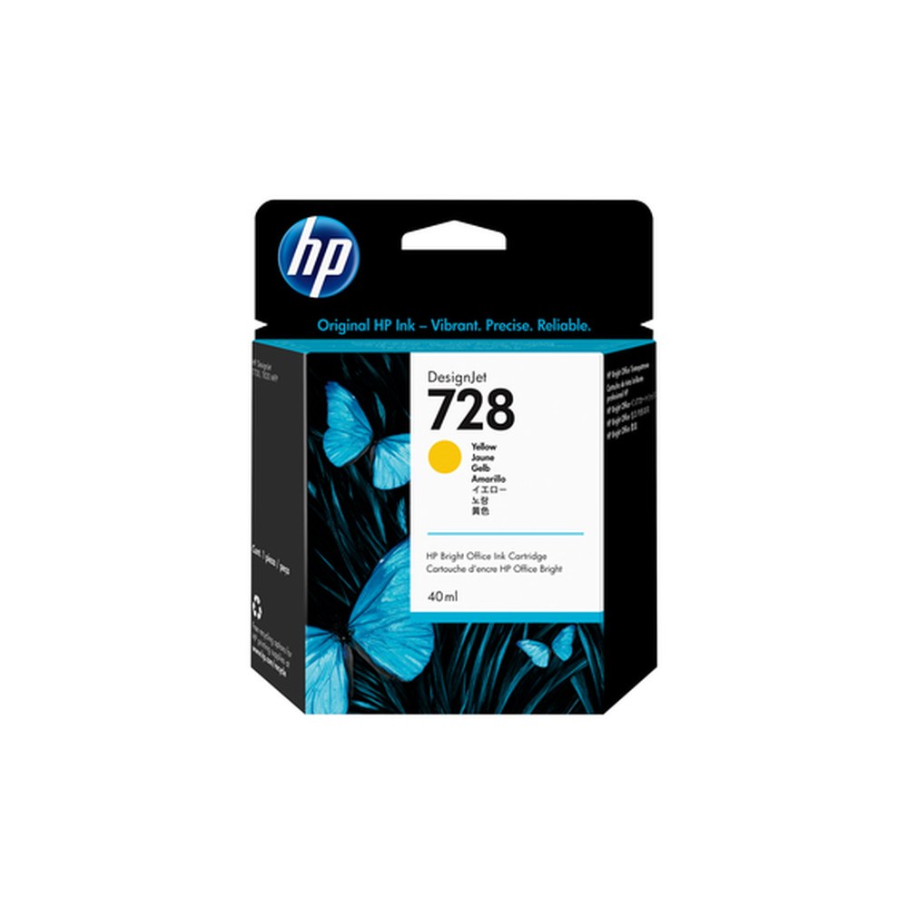Cartouche d'origine HP F9J61A / 728 - jaune