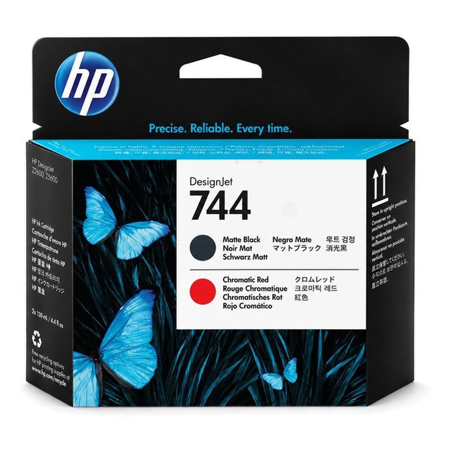 Tête d'impression d'origine HP F9J88A / 744 - noire, rouge