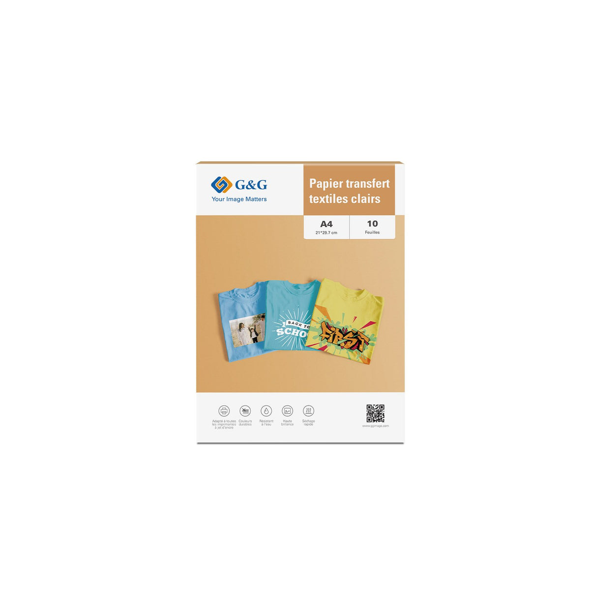 Papiers Transfert T-shirt clair - A4 - 10 feuilles