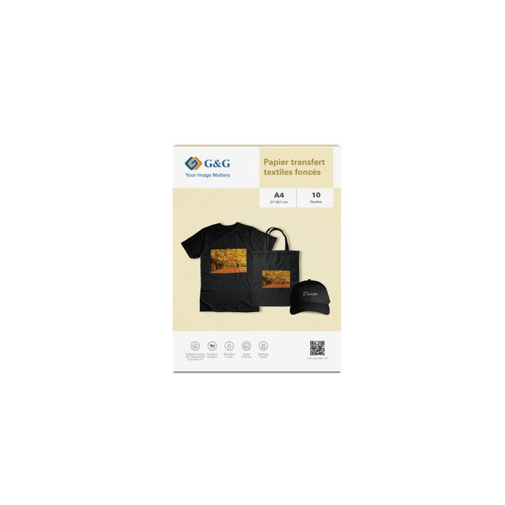Papiers Transfert T-shirt sombre - A4 - 10 feuilles
