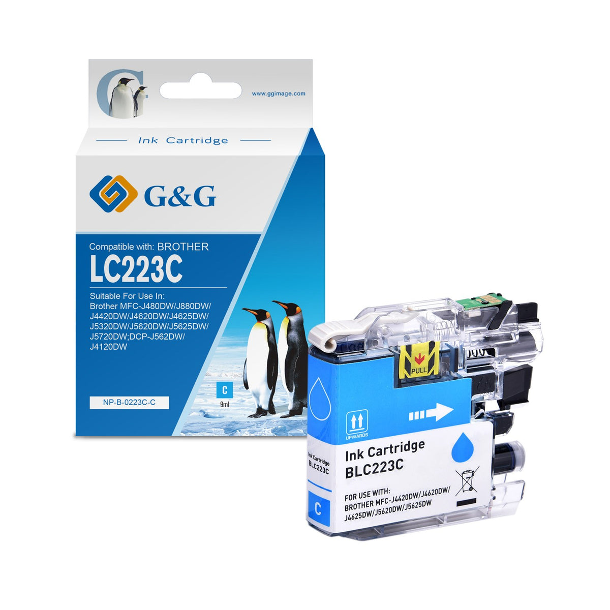Cartouche compatible premium Brother LC223C - cyan