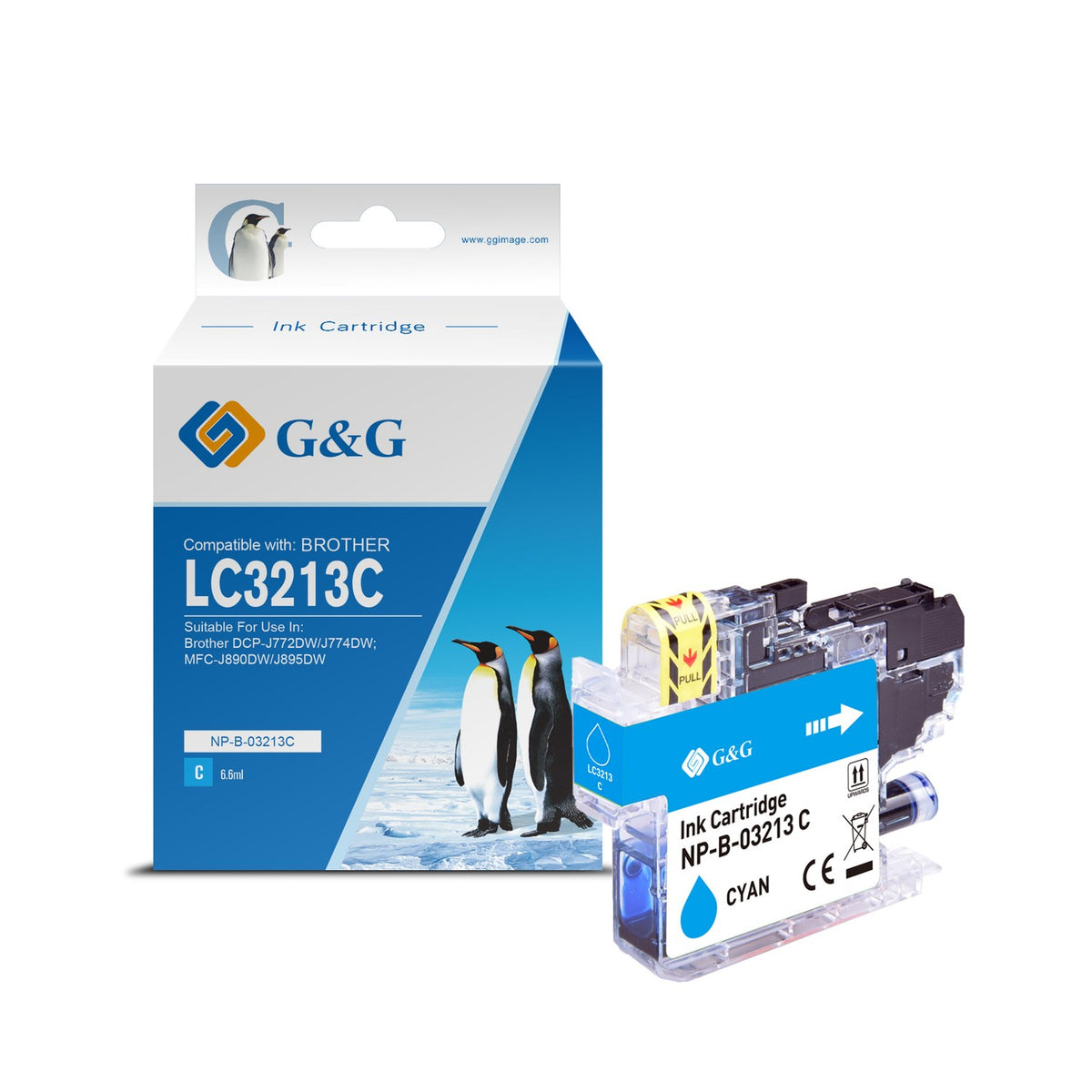 Cartouche compatible premium Brother LC3213C - cyan