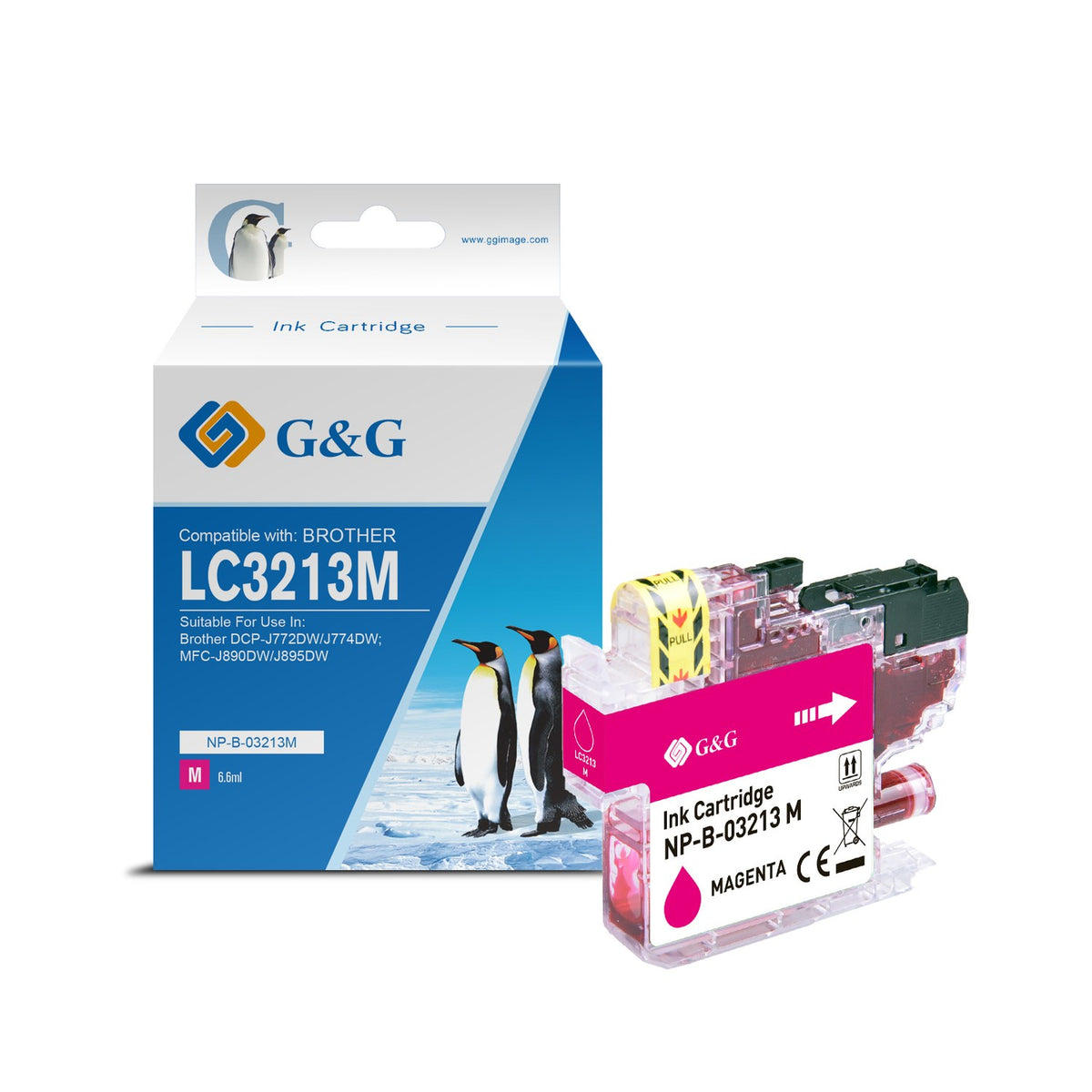 Cartouche compatible premium Brother LC3213M - magenta