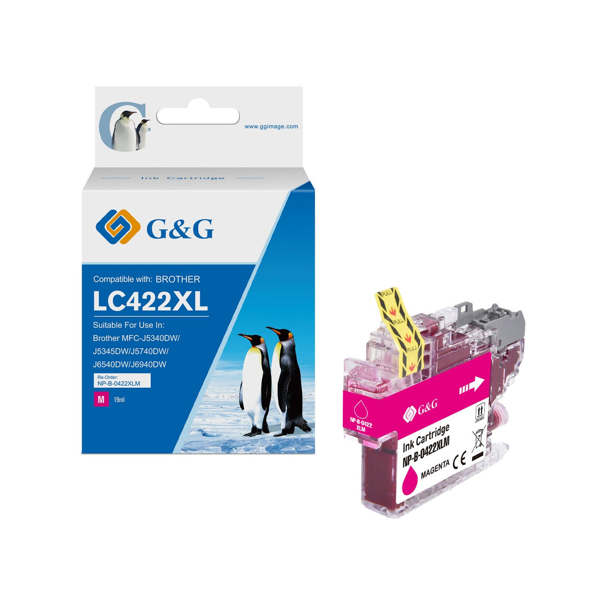 Cartouche compatible premium Brother LC422XLM - magenta