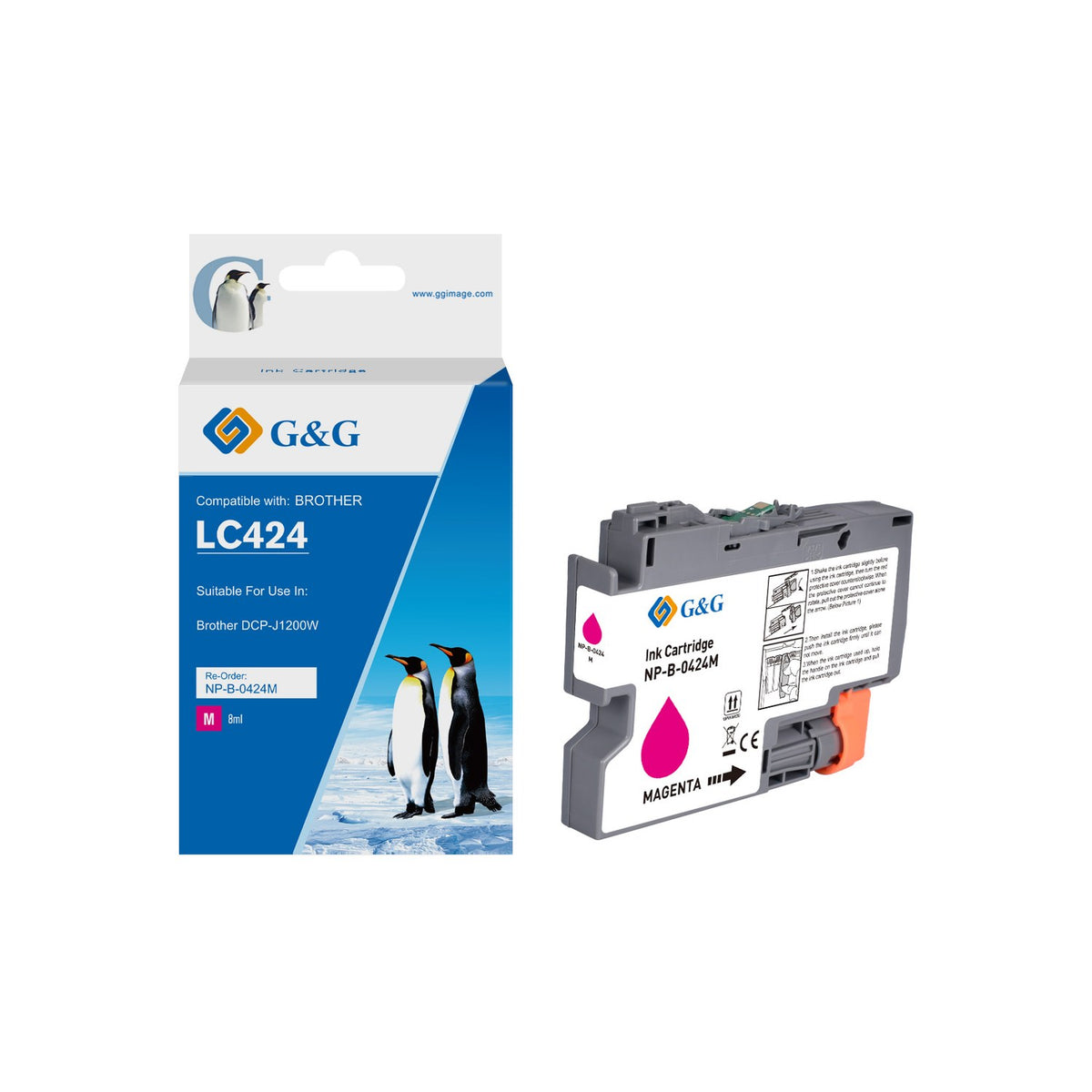 Cartouche compatible premium Brother LC424M - magenta